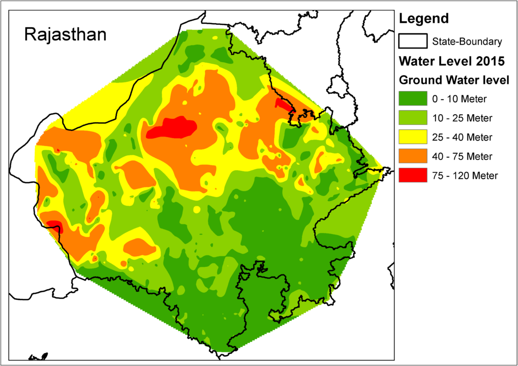 How To Create a Ground water level map for India in arcgis using data