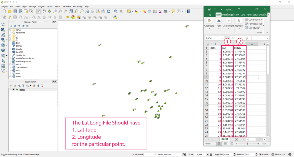 Prepare the Lat Long file for each location